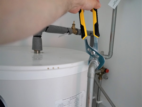 Plumber with professional tools